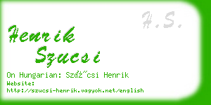 henrik szucsi business card